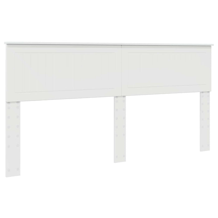 Cadru de pat cu headboard Alb 180 x 200 cm Lemn compozit - WALTI WALTI