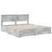 Cadru de pat cu sertar Gri din beton 180 x 200 cm Lemn compozit - WALTI WALTI