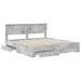 Cadru de pat cu sertar Gri din beton 180 x 200 cm Lemn compozit - WALTI WALTI