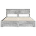 Cadru de pat cu sertar Gri din beton 180 x 200 cm Lemn compozit - WALTI WALTI