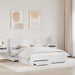 Cadru de pat cu headboard Alb 160 x 200 cm Lemn compozit - WALTI WALTI