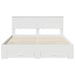 Cadru de pat cu headboard Alb 160 x 200 cm Lemn compozit - WALTI WALTI