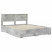 Cadru de pat cu sertar Gri din beton 160 x 200 cm Lemn compozit - WALTI WALTI