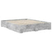Cadru de pat cu sertar Gri din beton 160 x 200 cm Lemn compozit - WALTI WALTI