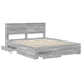 Cadru de pat cu headboard Gri Sonoma 160 x 200 cm Lemn compozit - WALTI WALTI