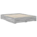 Cadru de pat cu headboard Gri Sonoma 160 x 200 cm Lemn compozit - WALTI WALTI
