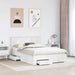 Cadru de pat cu headboard Alb 140 x 200 cm Lemn compozit - WALTI WALTI