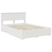 Cadru de pat cu headboard Alb 140 x 200 cm Lemn compozit - WALTI WALTI