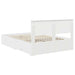 Cadru de pat cu headboard Alb 140 x 200 cm Lemn compozit - WALTI WALTI