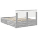 Cadru de pat cu headboard Gri Sonoma 140 x 200 cm Lemn compozit - WALTI WALTI
