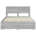 Cadru de pat cu headboard Gri Sonoma 140 x 200 cm Lemn compozit - WALTI WALTI
