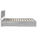 Cadru de pat cu headboard Gri Sonoma 140 x 200 cm Lemn compozit - WALTI WALTI