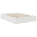 Cadru de pat cu headboard Alb 140 x 190 cm Lemn compozit - WALTI WALTI