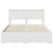 Cadru de pat cu headboard Alb 140 x 190 cm Lemn compozit - WALTI WALTI