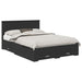 Cadru de pat cu headboard Negru 135 x 190 cm Lemn compozit - WALTI WALTI
