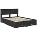 Cadru de pat cu headboard Negru 135 x 190 cm Lemn compozit - WALTI WALTI