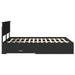 Cadru de pat cu headboard Negru 135 x 190 cm Lemn compozit - WALTI WALTI