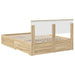 Cadru de pat cu sertar Stejar Sonoma 135 x 190 cm Lemn compozit - WALTI WALTI