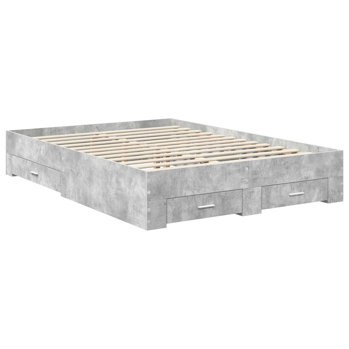 Cadru de pat cu sertar cu headboard cu depozitare Lemn compozit - WALTI WALTI