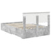 Cadru de pat cu sertar Gri din beton 120 x 190 cm Lemn compozit - WALTI WALTI