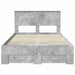 Cadru de pat cu sertar Gri din beton 120 x 190 cm Lemn compozit - WALTI WALTI