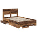 Cadru de pat cu sertar cu headboard cu depozitare Lemn compozit - WALTI WALTI