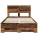 Cadru de pat cu sertar cu headboard cu depozitare Lemn compozit - WALTI WALTI