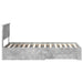 Cadru de pat cu sertar Gri din beton 100 x 200 cm Lemn compozit - WALTI WALTI