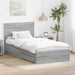 Cadru de pat cu headboard Gri Sonoma 100 x 200 cm Lemn compozit - WALTI WALTI