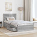 Cadru de pat cu headboard Gri Sonoma 100 x 200 cm Lemn compozit - WALTI WALTI