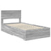 Cadru de pat cu headboard Gri Sonoma 100 x 200 cm Lemn compozit - WALTI WALTI