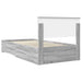 Cadru de pat cu headboard Gri Sonoma 100 x 200 cm Lemn compozit - WALTI WALTI