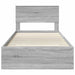 Cadru de pat cu headboard Gri Sonoma 100 x 200 cm Lemn compozit - WALTI WALTI