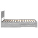 Cadru de pat cu headboard Gri Sonoma 100 x 200 cm Lemn compozit - WALTI WALTI