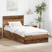 Cadru de pat cu headboard Lemn vechi 100 x 200 cm Lemn compozit - WALTI WALTI