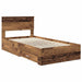 Cadru de pat cu headboard Lemn vechi 100 x 200 cm Lemn compozit - WALTI WALTI