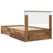 Cadru de pat cu headboard Lemn vechi 100 x 200 cm Lemn compozit - WALTI WALTI