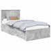 Cadru de pat cu sertar Gri din beton 90 x 200 cm Lemn compozit - WALTI WALTI