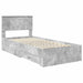 Cadru de pat cu sertar Gri din beton 90 x 200 cm Lemn compozit - WALTI WALTI