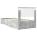 Cadru de pat cu sertar Gri din beton 90 x 200 cm Lemn compozit - WALTI WALTI