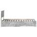 Cadru de pat cu sertar Gri din beton 90 x 200 cm Lemn compozit - WALTI WALTI