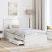 Cadru de pat cu headboard Alb 90 x 190 cm Lemn compozit - WALTI WALTI