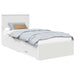 Cadru de pat cu headboard Alb 90 x 190 cm Lemn compozit - WALTI WALTI