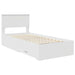 Cadru de pat cu headboard Alb 90 x 190 cm Lemn compozit - WALTI WALTI