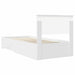 Cadru de pat cu headboard Alb 90 x 190 cm Lemn compozit - WALTI WALTI