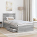 Cadru de pat cu headboard Gri Sonoma 90 x 190 cm Lemn compozit - WALTI WALTI