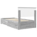 Cadru de pat cu headboard Gri Sonoma 90 x 190 cm Lemn compozit - WALTI WALTI