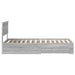Cadru de pat cu headboard Gri Sonoma 90 x 190 cm Lemn compozit - WALTI WALTI