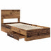 Cadru de pat cu headboard Lemn vechi 90 x 190 cm Lemn compozit - WALTI WALTI