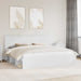 Cadru de pat cu headboard Alb 200 x 200 cm Lemn de pin masiv - WALTI WALTI